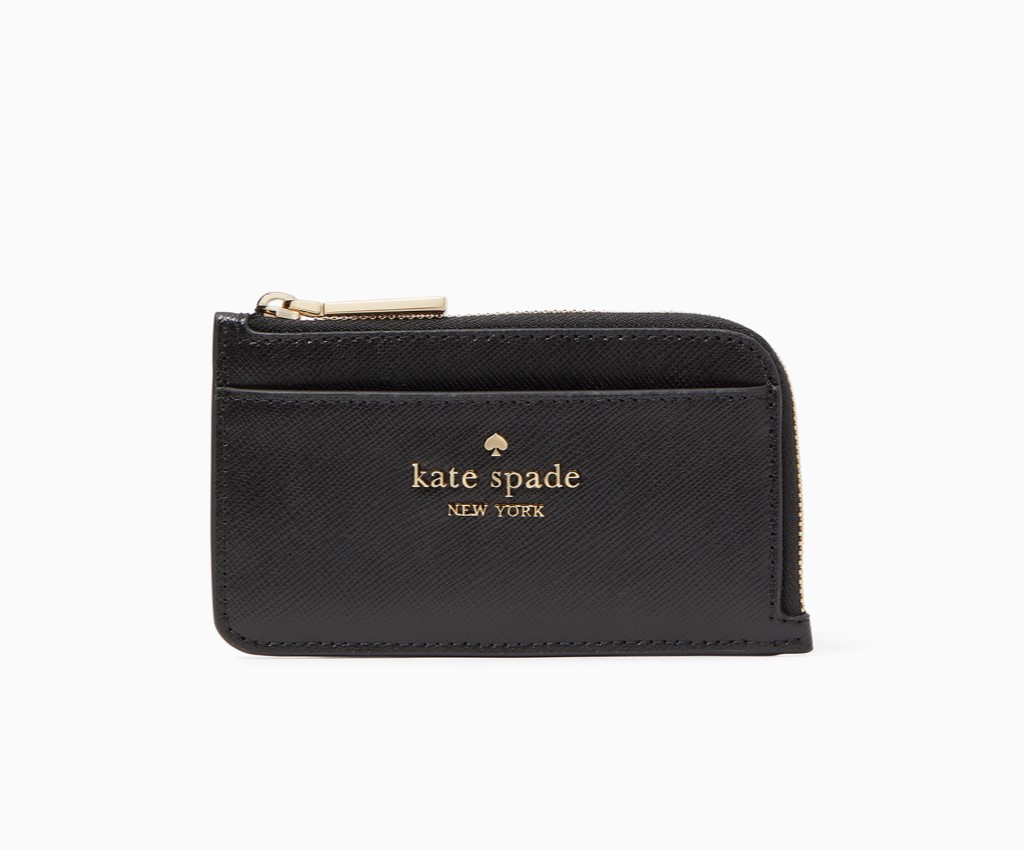 Madison Top Zip Card Holder (Black)